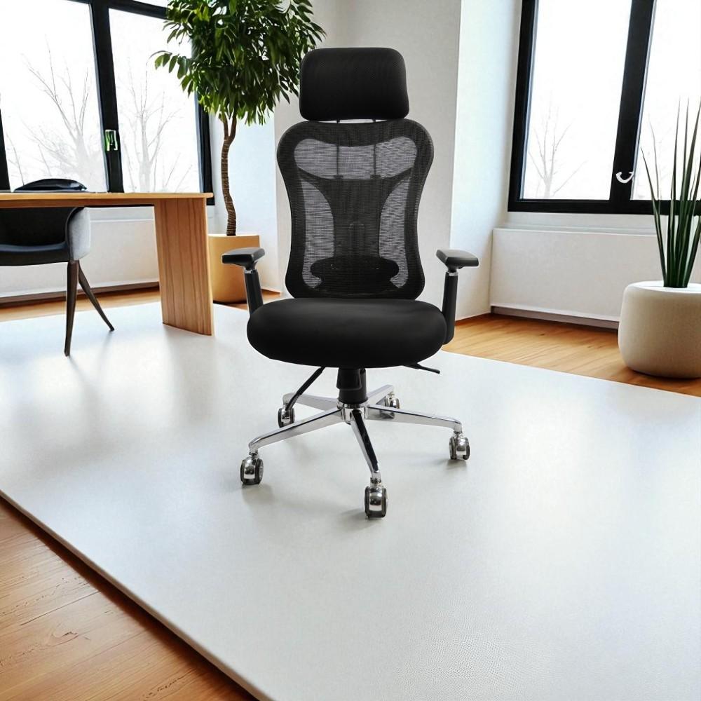 Ergonomic high-back mesh office chair with adjustable headrest and armrests by W4wood