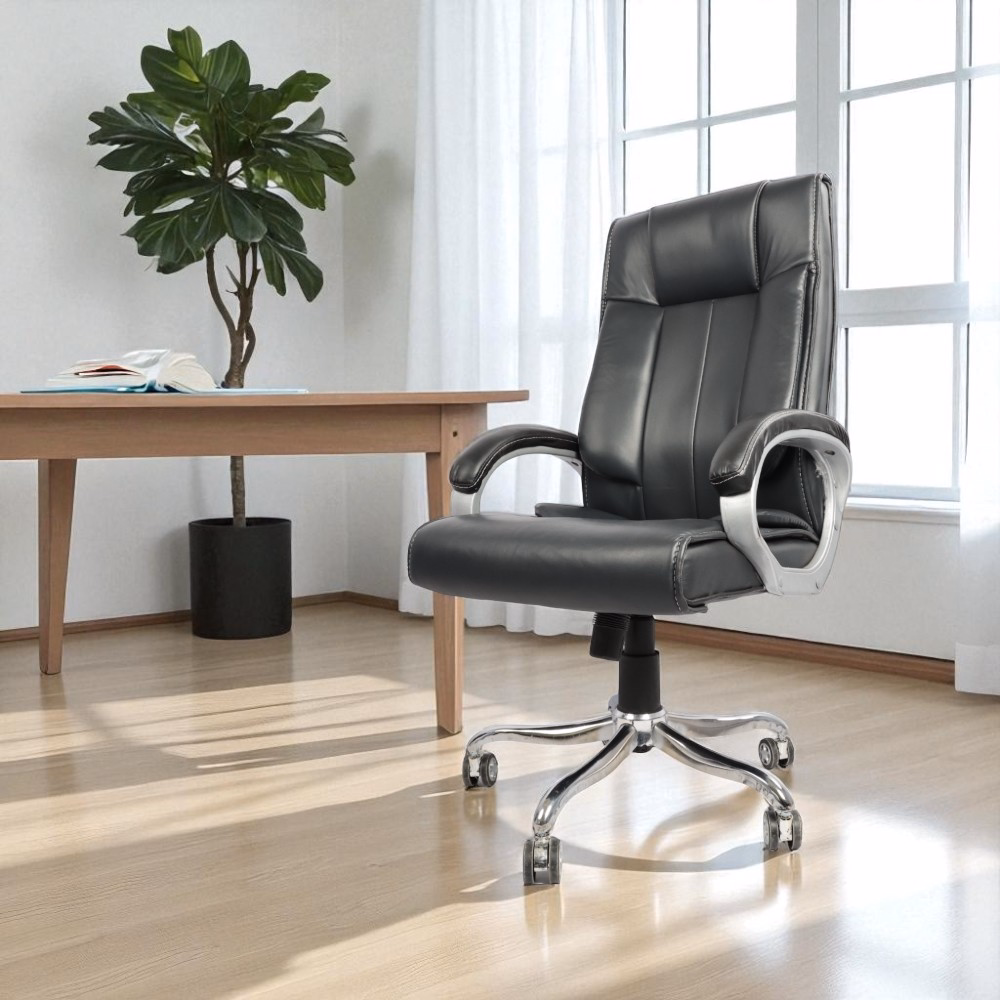 High Back Ergonomic Executive Office Chair with Chrome Base – W4wood - Image 2